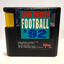Electronic Arts John Madden Football '92 (Sega Genesis, 1991) Cartridge Only