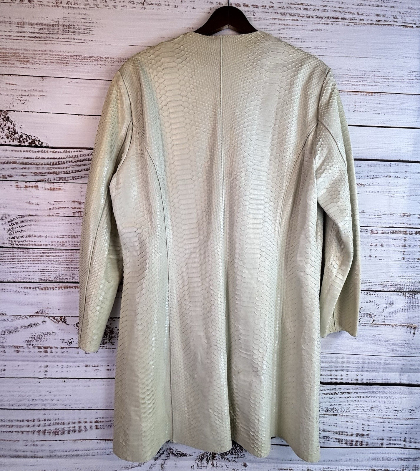 Python Embossed Vintage 60s/70s Leather Jacket M/… - image 11