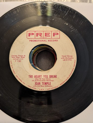 #ad #ad NORTHERN JAZZ Joan Temple The Heart You Break Prep 130 1958 PROMO HEAR IT $12.00