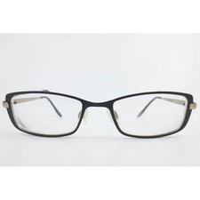 BCBGMAXAZRIA Brigitte Black Gold Rectangular Eyeglasses Frames 49-17-135 38447
