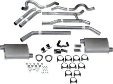 Dynomax Thrush Turbo Exhaust System For Gm A-body 1964-72 2.5 In Dual Exit Dynomax Thrush Turbo Exhaust System For Gm A-body 1964-72 2.5 In Dual Exit