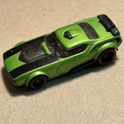 VINTAGE 2008 Hot wheels fast fish metalflake green Malaysia redline wheels