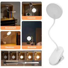 Clip on Lights USB Desk Lamp Clamp Reading Light for Bed Headboard Bedside Table