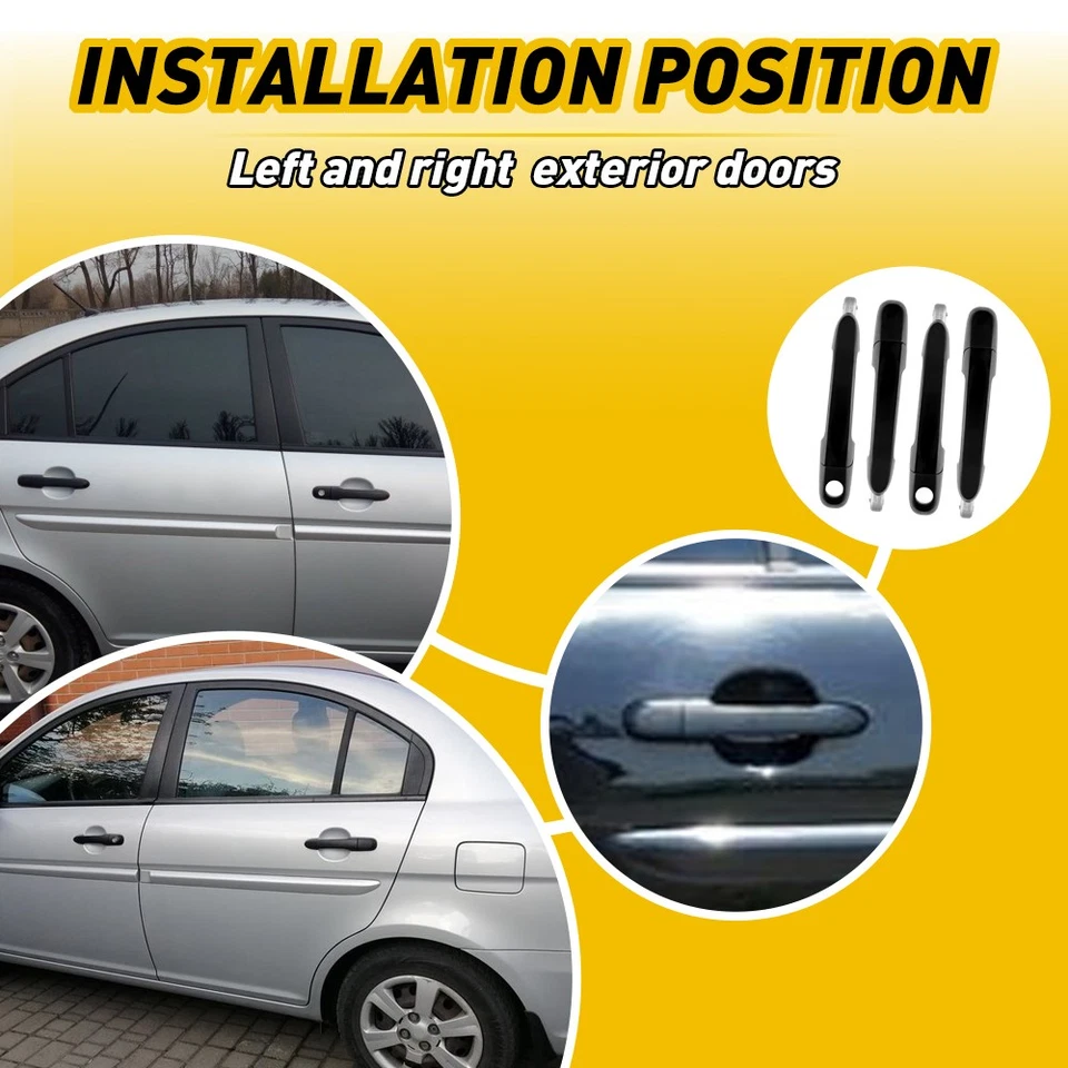 Manija de puerta exterior exterior delantera trasera izquierda/derecha para Hyundai Accent 2006-2011 Foto 2 de 4