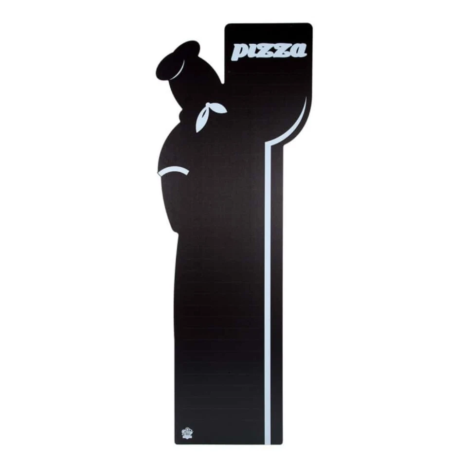 Lavagna Pizzaiolo Nera 53x145h cm per Menù Pizzeria - Immagine 4 di 4