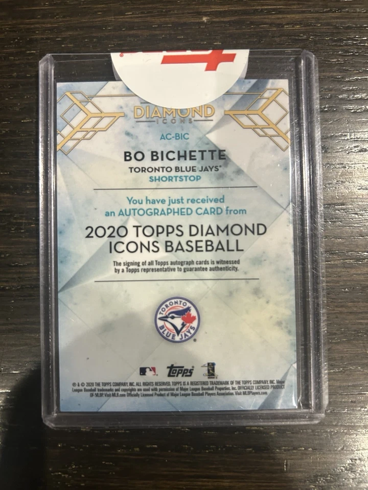 2020 Topps Diamond Icons Bo Bichette RC Rookie Auto #3/25 Blue Jays  Autograph - Image 2 of 2