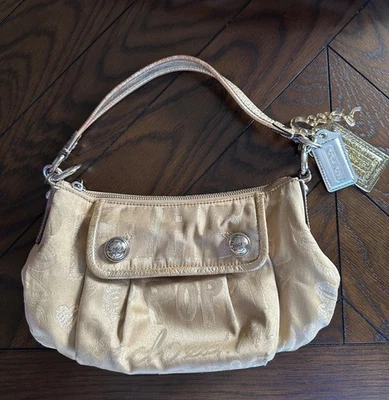 Coach Gold Poppy Handbag for sale | eBay