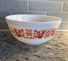 PYREX Vintage Friendship Mixing Bowl Red Orange Birds 2-1/2 Qt # 403