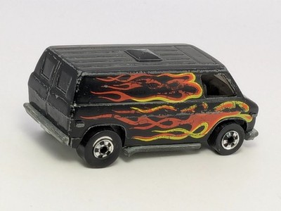 Vintage Hot Wheels 1975 Black Super Van w/Flames Hong Kong HK | eBay