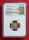 1943-P Mercury Dime 10C 90% Silver NGC Genuine Route 66 The Mother Road