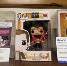 Funko Pop Televisión The Walking Dead Rick Grimes 306 Firmado Certificado de Autenticidad JSA