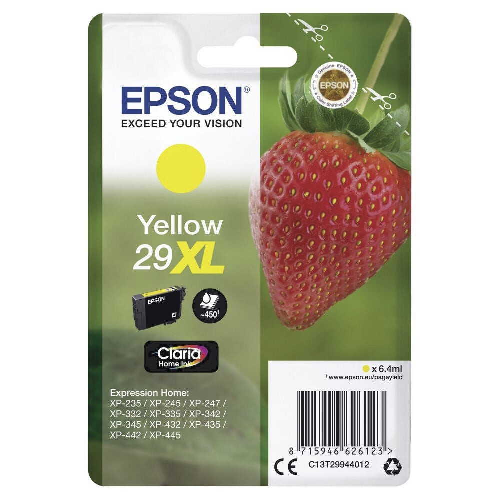 Genuine Epson 29XL T2994 Strawberry Ink Yellow XP-235 XP-332 XP-335 XP-432 XP435