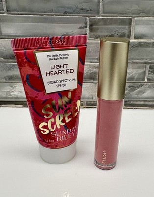 Sunday Riley Light Hearted SPF 30 Sun Screen 1.5 fl + Pink Blush Enchante . New