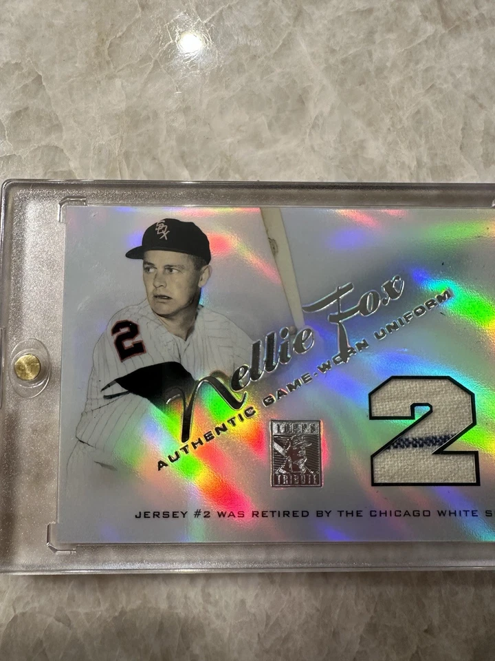 Tarjeta de béisbol Topps Tribute Nellie Fox 2001 usada en juegos #RJ-NF HOF MLB rara Foto 2 de 4