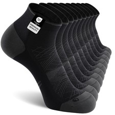 CS CELERSPORT 5 Pairs Compression Socks for Large-X-Large, Black 5 Pairs 