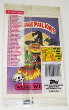1986 Garbage Pail Kids Giant Series 1 OPENED Pack Slimy Sam Wendy Tee Vee Stevie