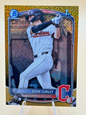 2025 Bowman Chrome Draft Dean Curley Gold Mojo Refractor  #'d 48/50 Guardians