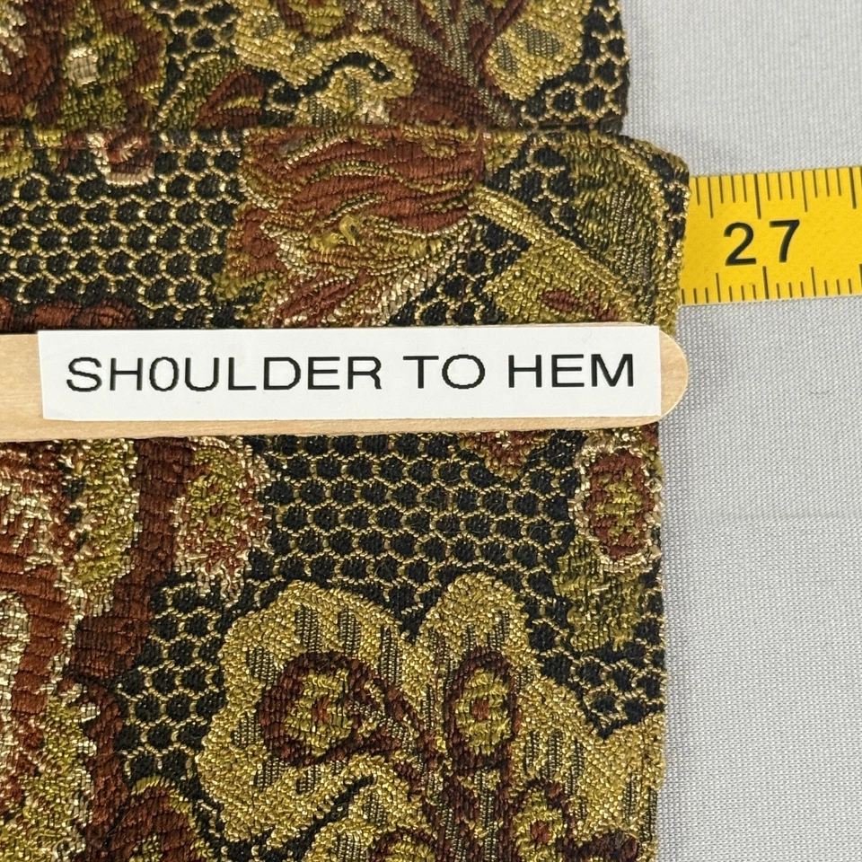 Christopher & Banks Chaleco Mujer XL Brocado Floral Botones Tapiz Top Foto 4 de 4