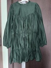 New ASOS Design Curve Emerald Green Long Sleeve Dress Size US14