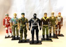 GI Joe 7 Action Figure Lot Snake Eyes v3 Falcon Chuckles Lifeline General Flagg