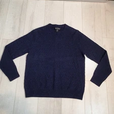 Christian Lacroix Sweater Mens L  Pullover Cashmere navy blue