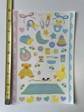 1 Mrs Grossmans Large 9"x6" Baby Stickers Blanket Bib Toys Bear Sippy Cup Sheep
