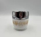 Vintage GEMCO Milk Glass Butterfly Gold Sugar Bowl Flip Lid USA  no spoon