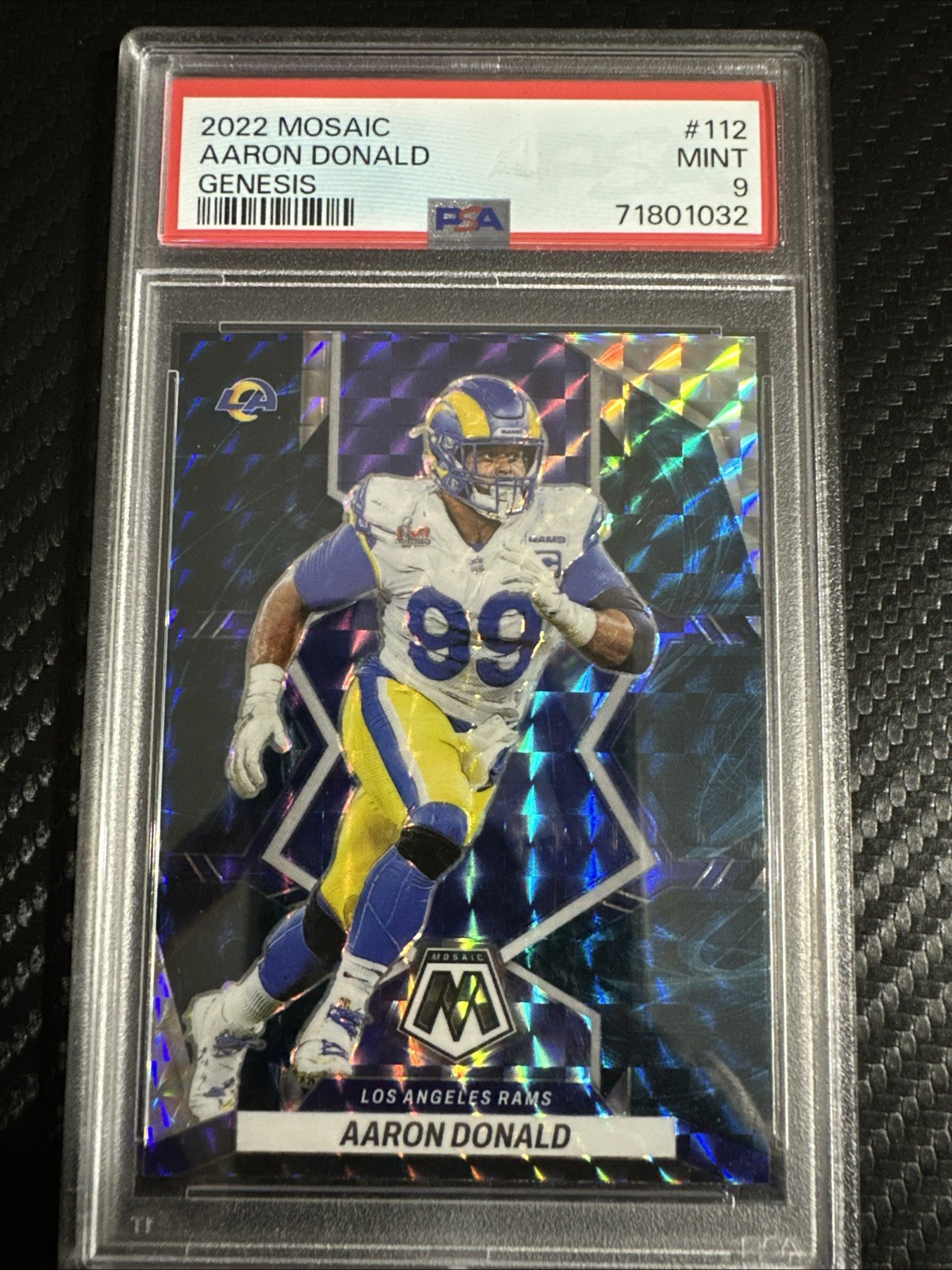 2022 Panini Mosaic - Aaron Donald #112 Genesis Mosaic Prizm