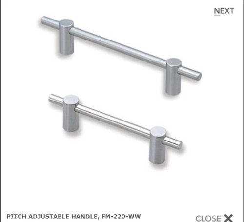 Lamp Brand -Sugatsune Pitch Adjustable Satin Nickle Handle 7014 128MM 8 3/4" rod