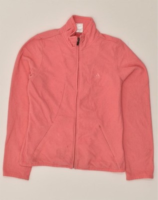 Adidas Damen Fleecejacke UK 14 Large Rosa Polyester MX04