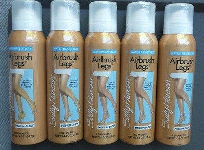 Pack of 5 Sally Hansen Airbrush Legs Spray-On, Medium Glow 4.4 Oz Full Size Cans