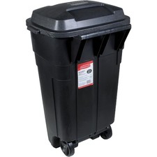 Heavy Duty 34 Gallon Wheeled Outdoor Trash Can with Lid for Home Garbage