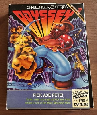 Pick Axe Pete! (Magnavox Odyssey 2, 1982) CIB w/ Box & Manual Expanded Memory