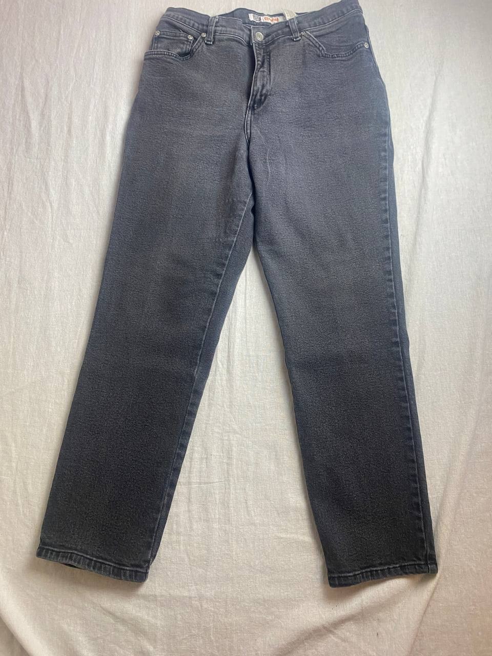 Faded Glory Skinny Jeans Womens Size 14 PET Black Denim Pockets Stretch Casual