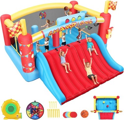 Commercial Inflatable Bounce House Slide Jumper Castle Bouncer with 550W Blower