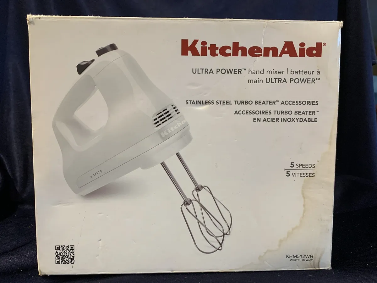 KitchenAid 5-Speed White Hand Mixer