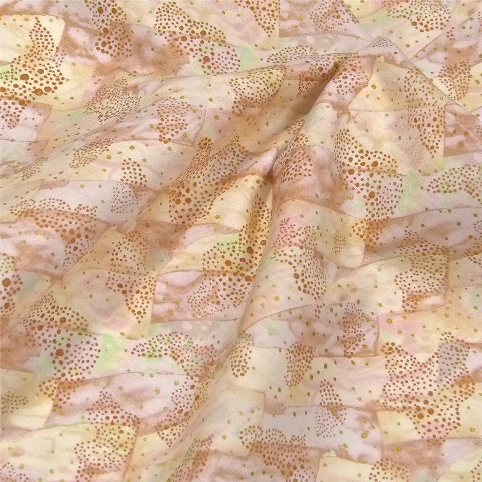 Liquidificador abstrato amarelo pálido, pastel pêssego e marfim, algodão A Kona Bay, BTY - Imagem 3 de 3