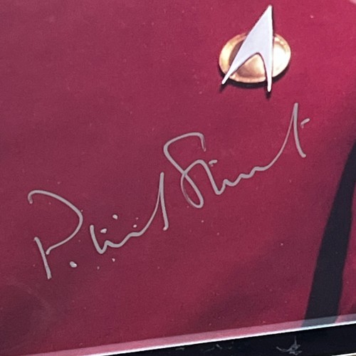 Star Trek The Next Generation Cpt. Jean-Luc Picard Signed Photo Plaque COA 1994 - 第 5/12 張圖片