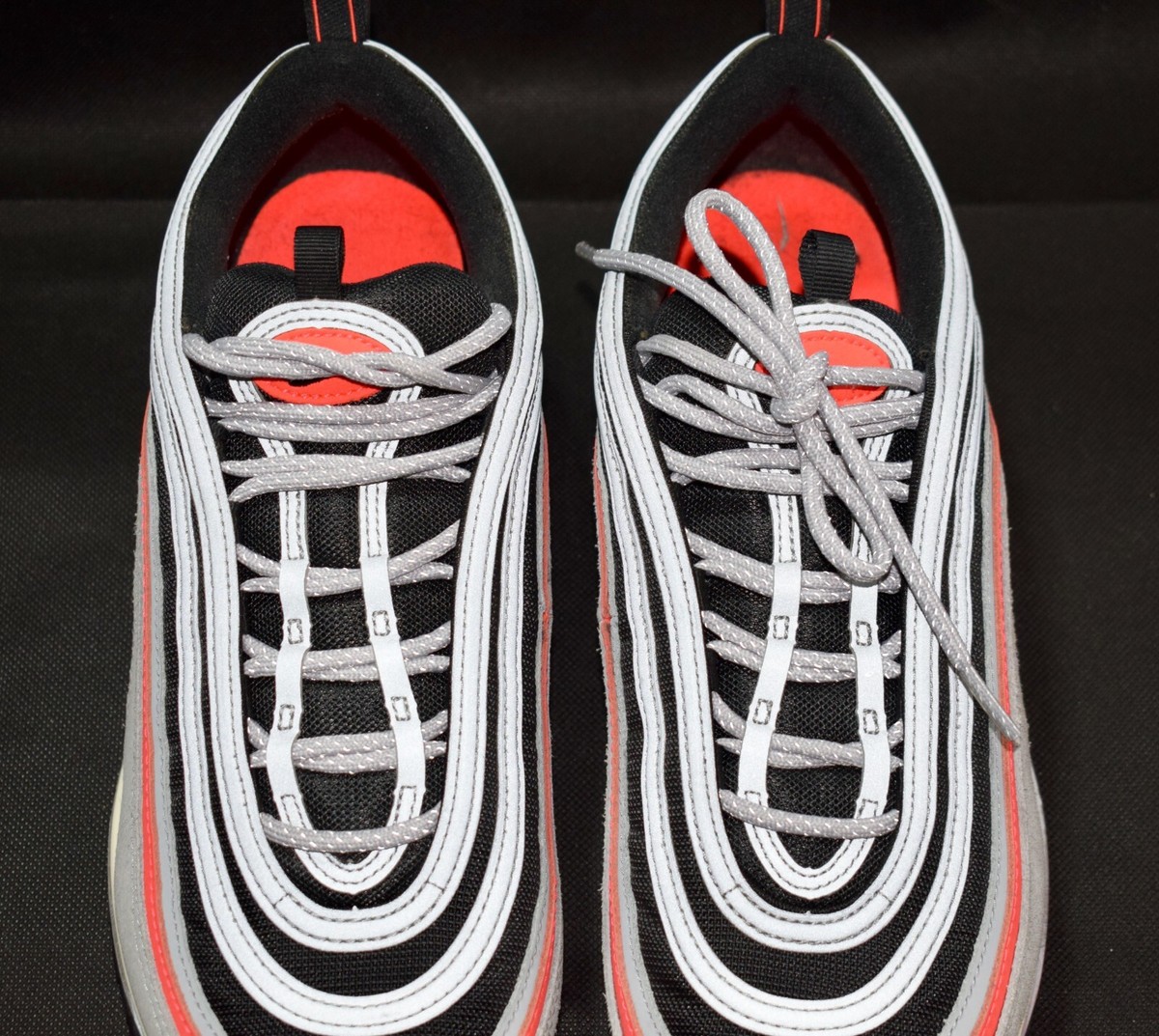 Size 10.5 - Nike Air Max 97 Wolf Grey Radiant Red for sale online