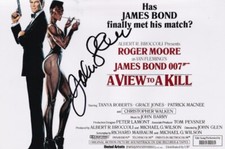 JOHN GLEN signed Autogramm 20x30cm JAMES BOND in Person autograph COA