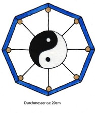 Window Color Bild Fensterbild Aufkleber  " Mandala Jing Jang" 314