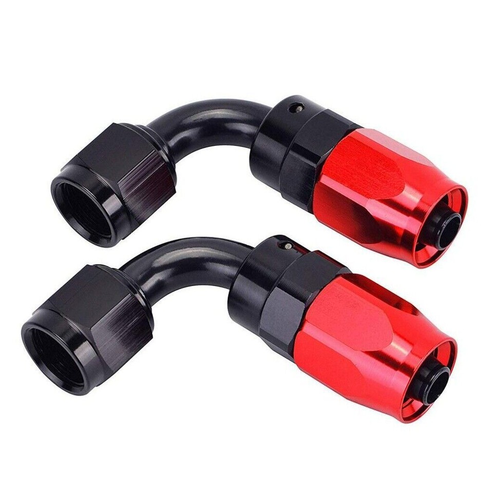 X AUTOHAUX Universal 6AN Fuel Line Kit – 16FT Nylon Braided Hose With Fittings For Fuel, Oil & Coolant Systems (PTFE Stainless Steel)