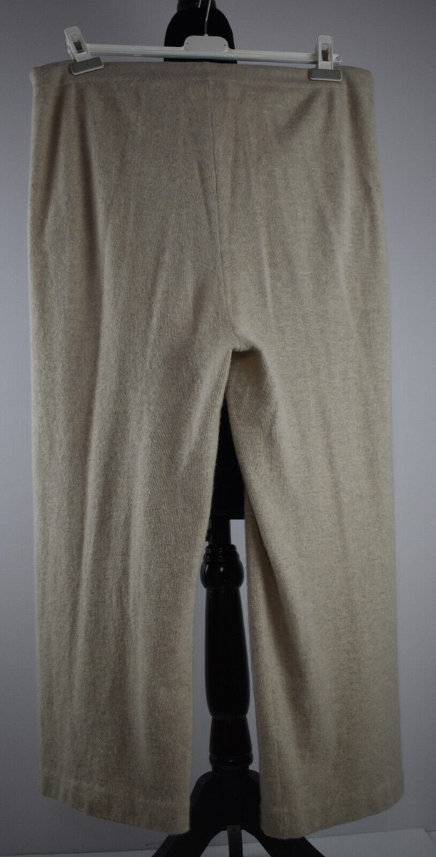 Neiman Marcus Sz XL Beige Knit Cashmere Lounge Pants Trousers  display picture 1