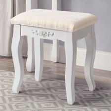 Elegant Champagne Dressing Table Stool Makeup Vanity Chair Soft Pad Piano Stool