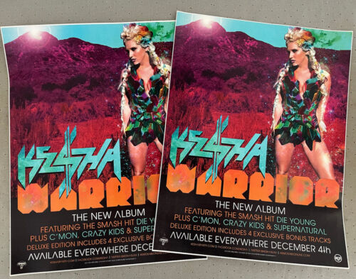 KESHA 2012 WARRIOR 8.5x11 SEXY promo STICKER - KE$HA rare - Imagen 1 de 2