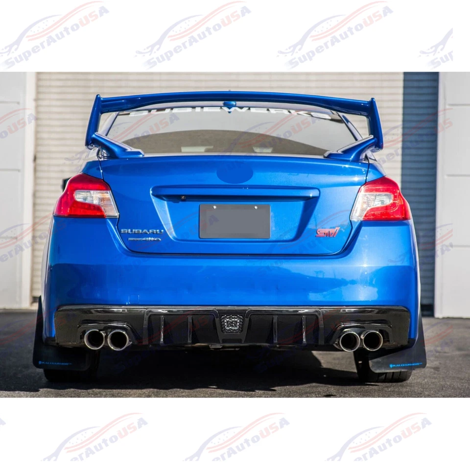 Difusor alerón labial parachoques trasero negro brillante para Subaru WRX STI 2015-2021 Foto 3 de 4