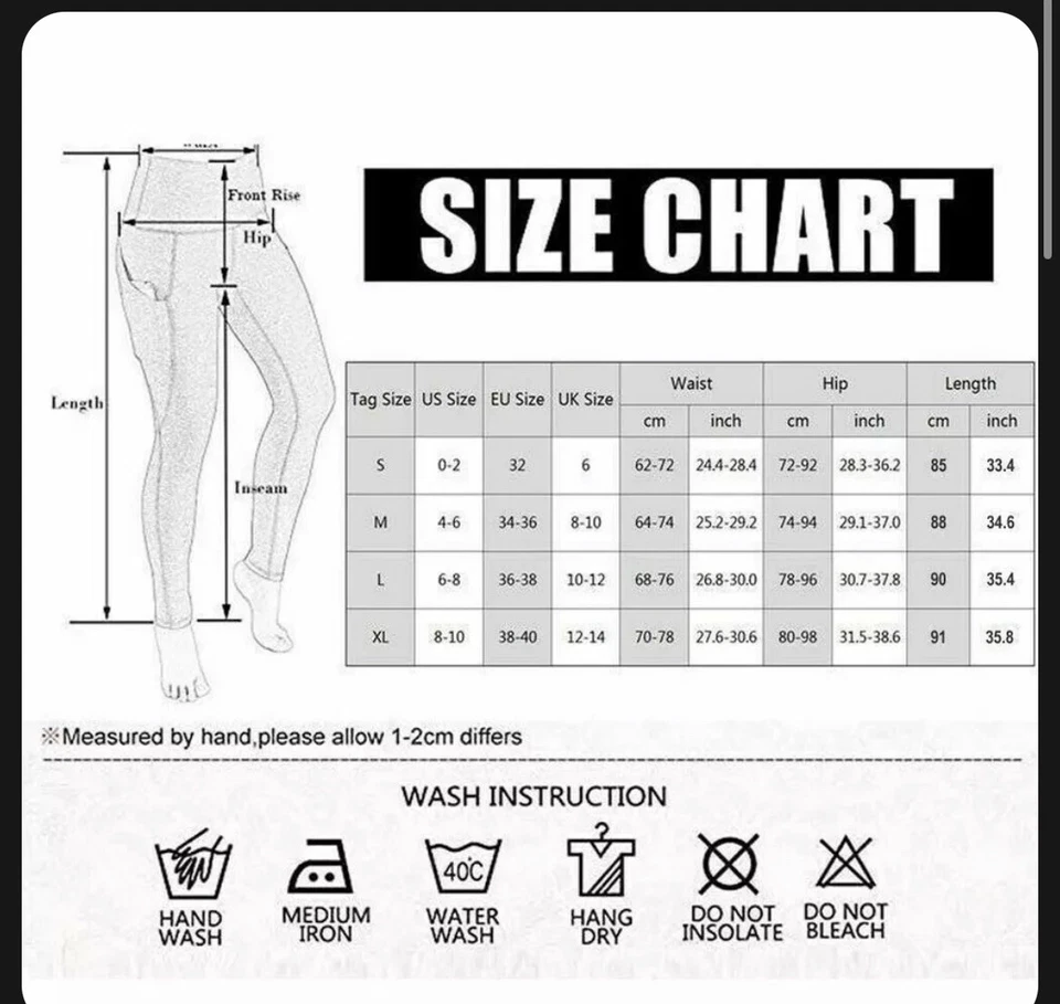 Women Anti-Cellulite Yoga Pants Push Up  Leggings Bum Lift Sport Gym Small - Image 3 of 4