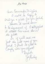 Joey Bishop - Signed Handwritten Letter (TV Host)
