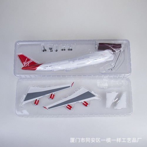 1/150 Virgin Atlantic Airways B747-400 Passanger Plane Model w/ LED Light Model - Picture 12 of 12