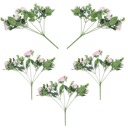 Set of 3 Artificial Rose Decor Floral Bouquet Picks Fake Flower Bride